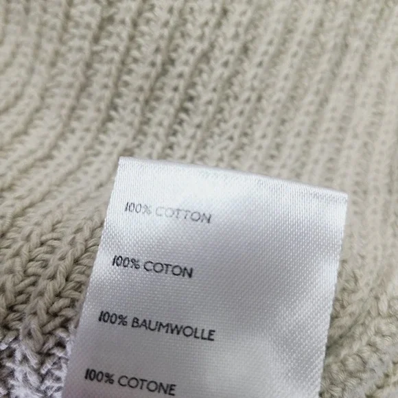 Free People Beach Freya Sweater Beige Cotton Short Sleeve Patch Pocket Top L - Picture 7 of 9